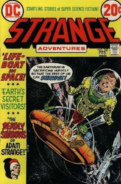 Strange Adventures 240 - Space Suit - Ufo - Earths Secret Visitors - The Deadly Shadows - Adam Strange - Michael Kaluta
