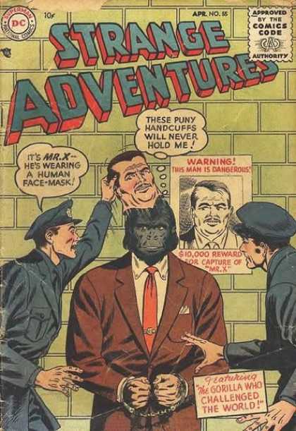 Strange Adventures 55 - Mask - Strange - Cops - Moneky - Wanted