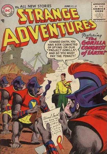 Strange Adventures 69 - Strange Adventures - All New Stories - Edward Smith - The Gorilla Conquest Of Earth - Approved By The Comics Code Authority