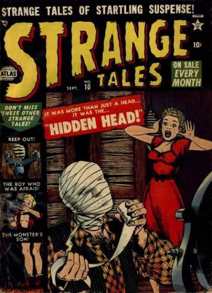 Hidden Head - Mummy - Startling Suspense - The Boy Who Was Afraid - The Monsters Son - Bill Everett, Terry Austin Strange Tales 10 - Hidden Head - Mummy - Startling Suspense - The Boy Who Was Afraid - The Monsters Son - Bill Everett, Terry Austin