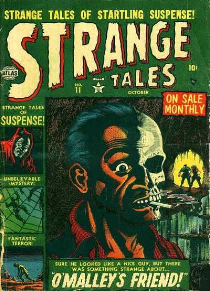 Cave - Web - Skull - Cigarette - Omalleys Friend - Carl Potts, Kevin Nowlan Strange Tales 11 - Cave - Web - Skull - Cigarette - Omalleys Friend - Carl Potts, Kevin Nowlan