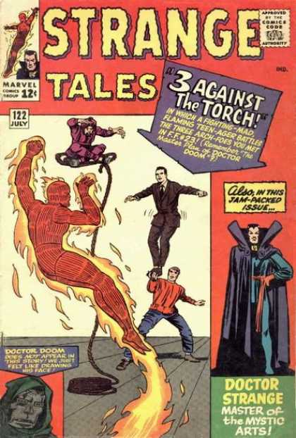 Strange Tales 122 - Doctor Strange - Doctor Doom - 3 Against The Torch - 122 July - Super Hero - George Roussos, Jack Kirby