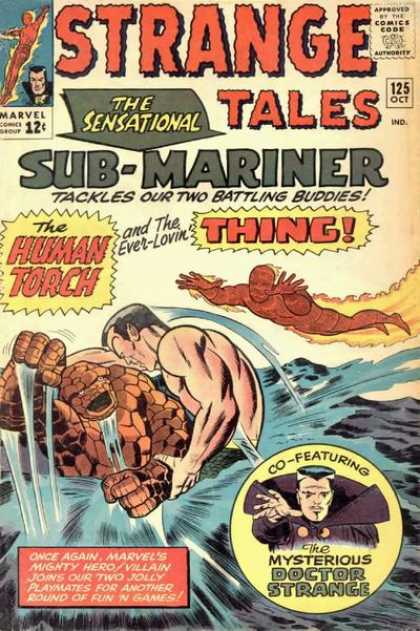 Strange Tales 125 - The Sensational Sub-mariner - The Human Torch - The Thing - Battling Buddies - Doctor Strange - George Roussos, Jack Kirby