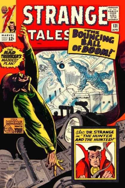 Strange Tales 131 - Marvel - The Bouncing Ball Of Doom - The Mad Thinkers Maddest Plan - Dr Strange - The Hunter And The Hunted - Dick Ayers
