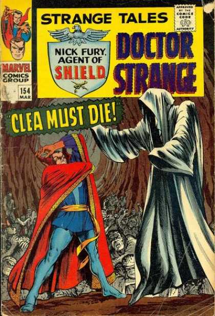 Strange Tales 154 - Doctor Strange - Nick Fury - Clea - Cave - Clea Must Die