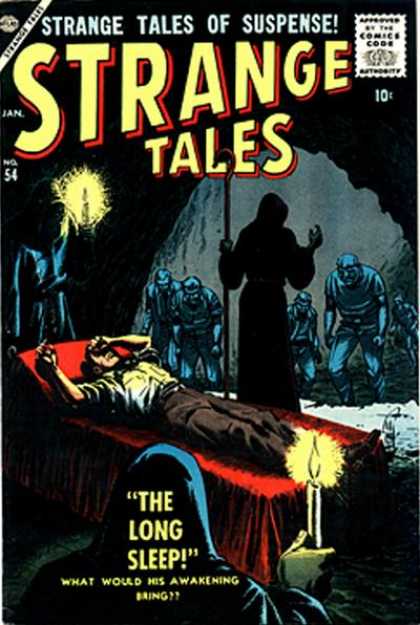 Strange Tales 54 - Strange Tales Of Suspense - Strange Tales - The Long Sleep - What Would His Awakening Bring - No 54 - Bill Everett