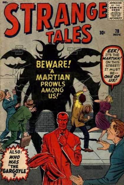 Strange Tales 78 - Martian - Shadow - Gargoyle - Wall - Mob