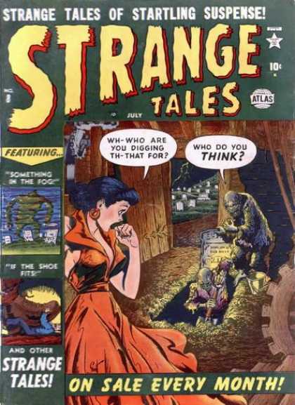 Grave Diggers - Atlas - Suspense - Something In The Fog - If The Shoe Fits - Kevin Nowlan Strange Tales 8 - Grave Diggers - Atlas - Suspense - Something In The Fog - If The Shoe Fits - Kevin Nowlan
