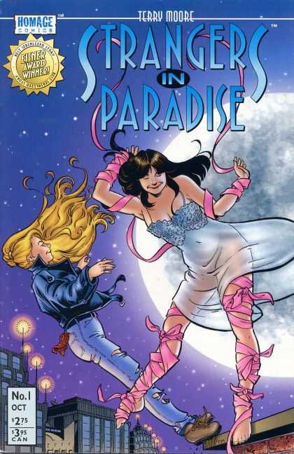 Strangers in Paradise 1 - Homage Comics - Eisner Award Winner - Terry Moore - Woman - Moon