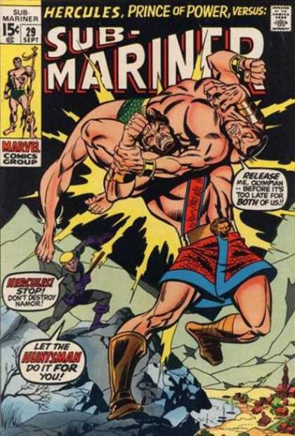 Sub-Mariner (1968) 29 - Huntsman - Hercules - Marvel Comics Group - Prince Of Power - Rocks - Sal Buscema