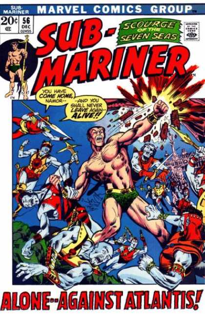 Sub-Mariner (1968) 56 - Marvel - Atlantis - Alone - Namor - Fighting