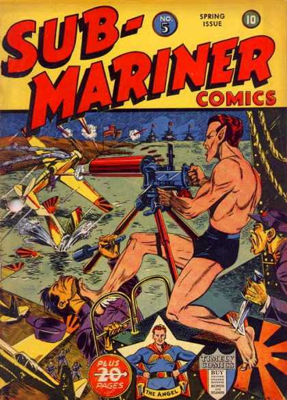 Submariner 5 - Spring Issue No 5 - Timely Comics - 20 Plus Pages - Shooting - Planes And Ships