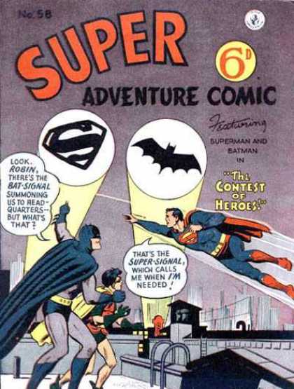 Super Adventure Comic 58 - Signal - Headquarters - Superman - Batman - Contest