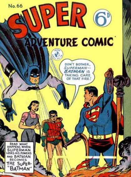 Super Adventure Comic 66 - Batman - Superman - Robin - Superbatman - No 66