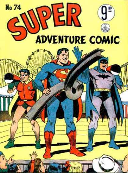 Super Adventure Comic 74 - Super Friends - Cross Over - Batman And Robin - Dc Comics - Issue Nine