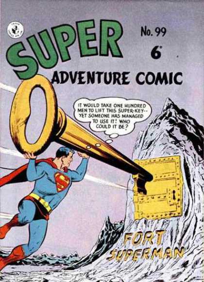 Super Adventure Comic 99 - Superman - Key - Golden - Lock - Fortress