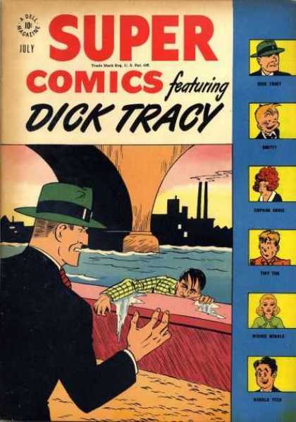 Super Comics 110 - Dick Tracy - July - River - Bridge - City
