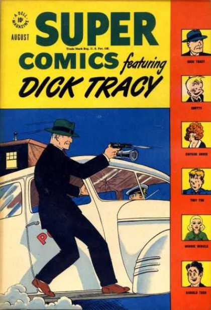 Super Comics 111 - August - A Dell Magazine - Dick Tracy - Car - Gun