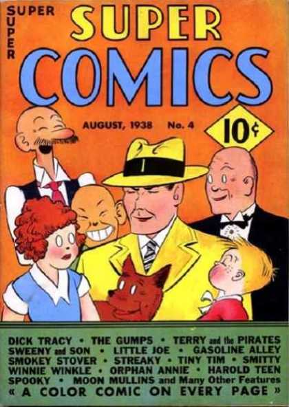 Super Comics 4 - Orphan Annie - Dick Tracy - Daddy Warbucks - Wimpy - Dog