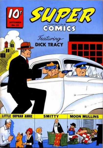 Super Comics 52 - Dick Tracy - Little Orphan Annie - Moon Mullins - Smitty - Handguns