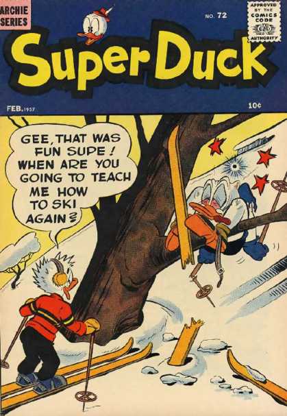 Super Duck 72 - Archie - Archie Comics - Duck - Skiing - Snow