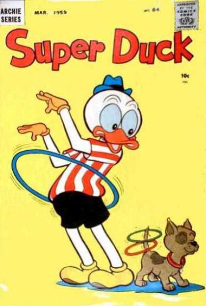 Super Duck 84 - Archie Series - Approved By The Comics Code - Dog - Hat - Ring