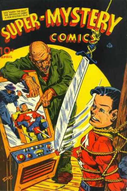 Super-Mystery Comics 29 - Before Death - Evil Man - Victim - Superheroe - Somebody Save Me