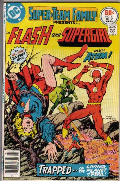 Super-Team Family 11 - Plus Atom - Supergirl Upside Down - Planet Of Peril - Vines - Trapped - Josef Rubinstein