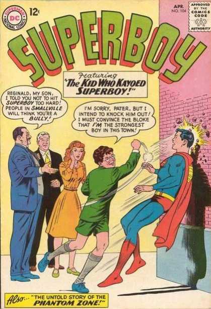 Superboy 104 - Punch - Reginald - Fight - Superboy - Phantom Zone - Curt Swan