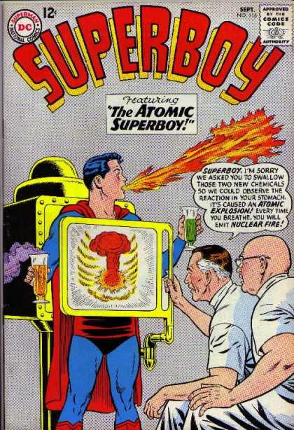 Superboy 115 - X-ray - Fire - Scientists - Chemicals - Explosion - Curt Swan