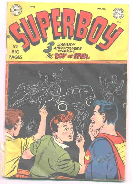 Superboy 12 - Blackboard - Boy Of Steel - Car - Chalk Board - Kids - Kevin Maguire, Tom Grummett