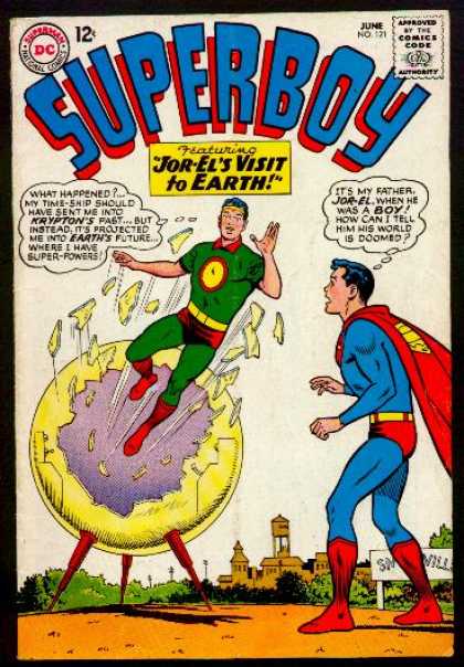 Superboy 121 - Jor-el - Krypton - Jor-els Visit To Earth - Superman - June No 21 - Curt Swan