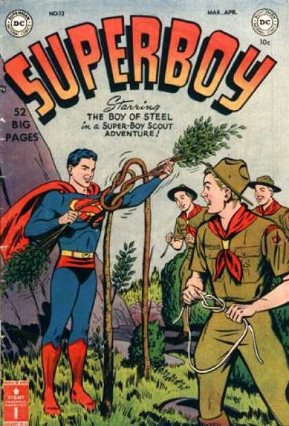 Superboy 13 - Rope - Knot - Dc Comics - Tree Branch - Rock - Tom Grummett, Ty Templeton