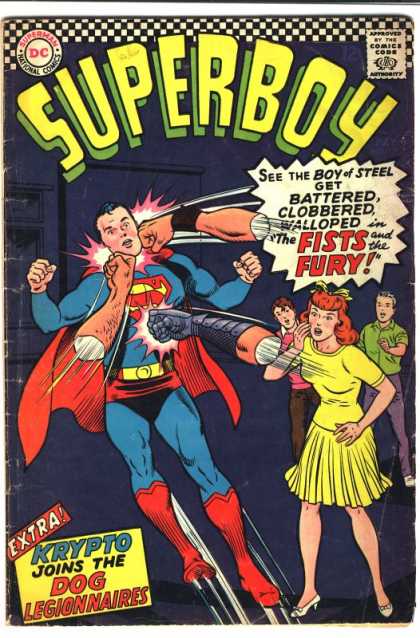 Superboy 131 - Boy Of Steel - The Fists And The Fury - Walloped - Clobbered - Battered - Curt Swan