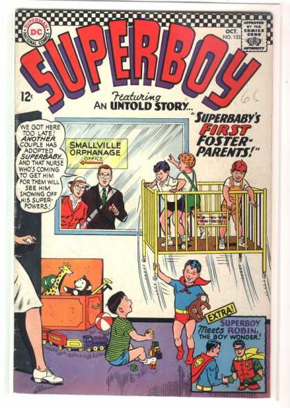 Superboy 133 - Foster Parents - Superbaby - Smallville Orphanage - Toy Train - Baby Crib - Curt Swan
