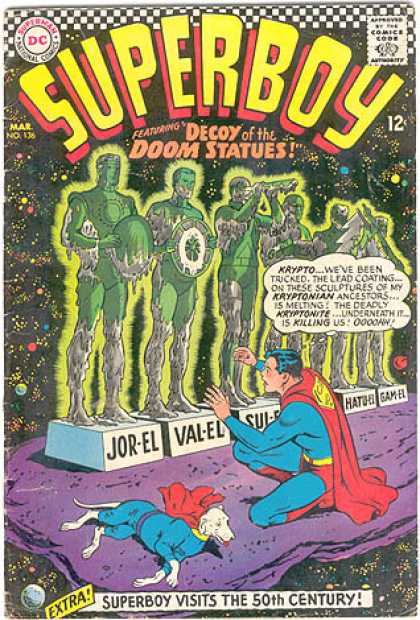 Superboy 136 - Krypto - Decoy - Superdog - Doom Statues - Doom - Curt Swan