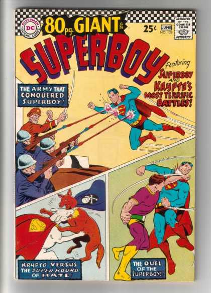 Superboy 138 - Army - Rifle - Punch - Dogfight - Fight - Curt Swan