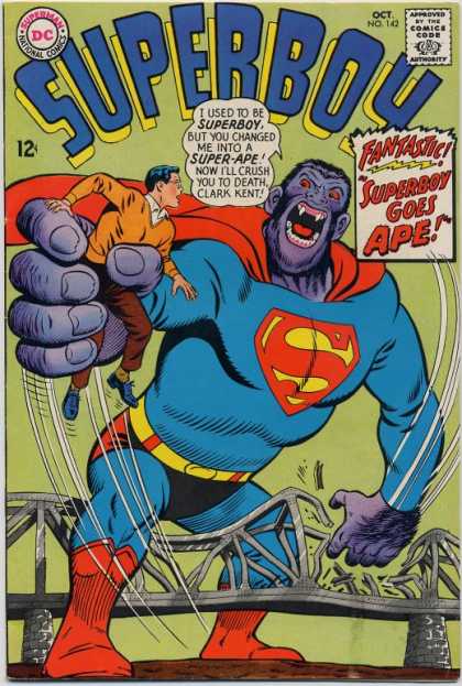 Superboy 142 - Ape - Bridge - Gorilla - Super-ape - Curt Swan