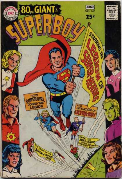 Superboy 147 - Saturn Girl - Brainiac 5 - Supergirl - Sun Boy - Legion Of Super-heroes - Curt Swan, Neal Adams