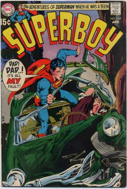 Superboy 164 - Car - Superman - Crash - Neal Adams