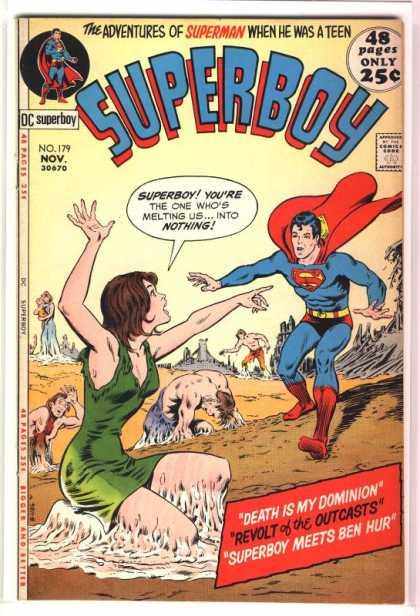 Superboy 179 - Melting - Teen - Ben Hur - Revolt Of The Outcasts - Green Dress - Curt Swan, Murphy Anderson