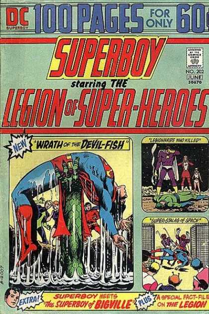 Superboy - Legion of Super-Heroes - 100 Pages - Dc - Wrath Of The Devil-fish - Legionnaire Who Killed - Super-stalag Of Space - Nick Cardy