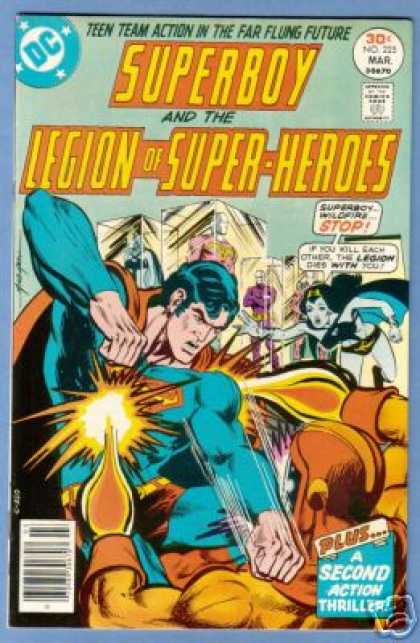 Superboy - Legion of Super-Heroes - Fight - Punch - Mike Grell