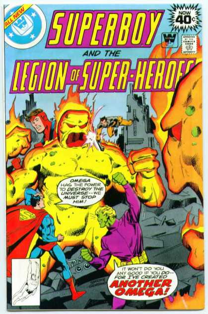 Superboy - Legion of Super-Heroes - Another Omega - Green - Legion Of Super Heroes - Super Man - Rocket Belt - Dick Giordano, Joe Staton