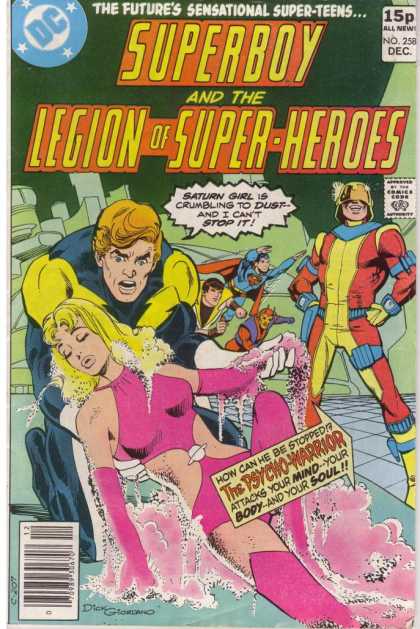 Superboy - Legion of Super-Heroes - The Futures Sensational Super-teens - The Psycwo-warrior - Many Superman - One Lady Sleeping - One Man Toutch The Lady - Dick Giordano