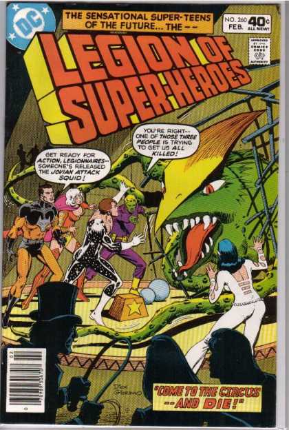 Superboy - Legion of Super-Heroes - All New - Approved By The Comics Code - Mutant - Superhero - Come To The Circus -- And Die