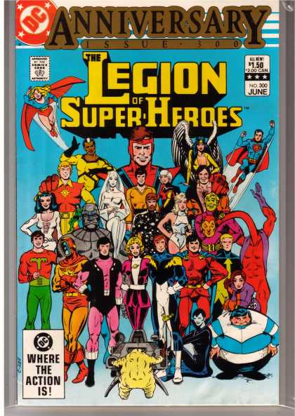 Superboy - Legion of Super-Heroes - Superman - Where The Action Is - The Legion Of Super Heroes - Flying - Lots Of People