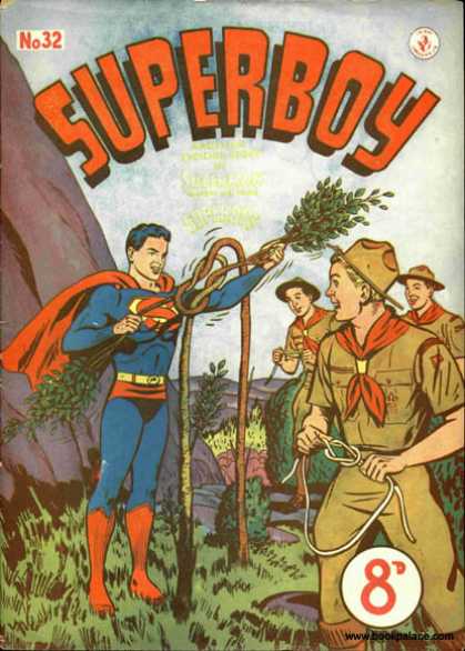 Superboy 32 - Knot - Boy Scouts - Superman - Scouts - Tree - Curt Swan