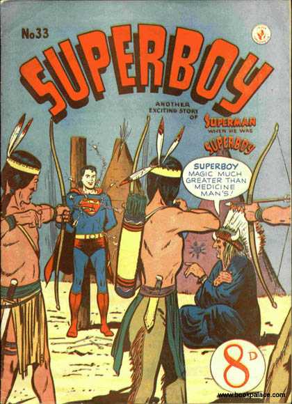 Superboy 33 - Indians - Teepee - Indian - Classic Superman - Western Adventure - Curt Swan