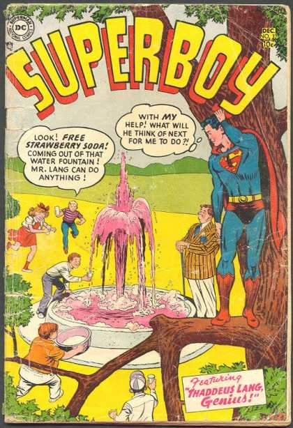 Superboy 37 - Thaddeus Lang - Strawberry Soda - Kids - Fountain - Pink - Curt Swan